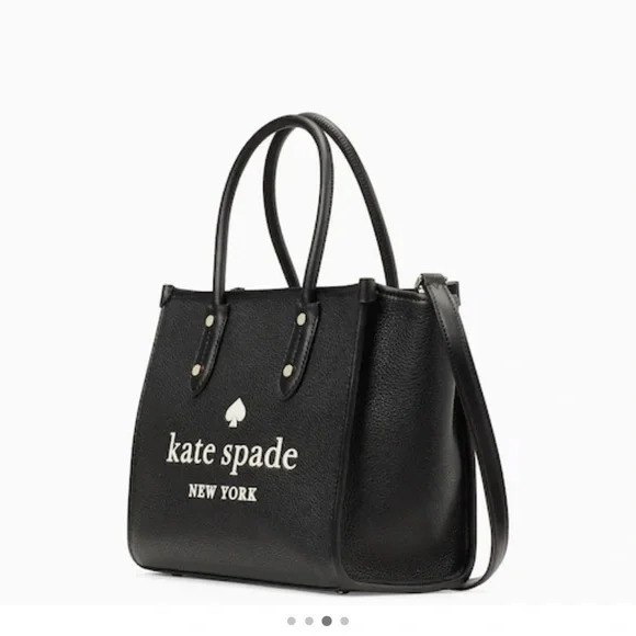 🆕 Kate Spade black pebble leather crossbody tote purse bag - Picture 2 of 4